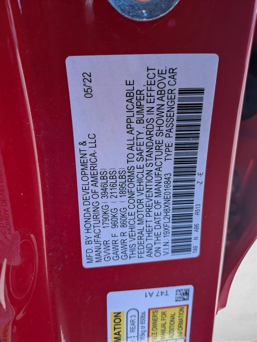 2022 Honda Civic Hatchback Sport