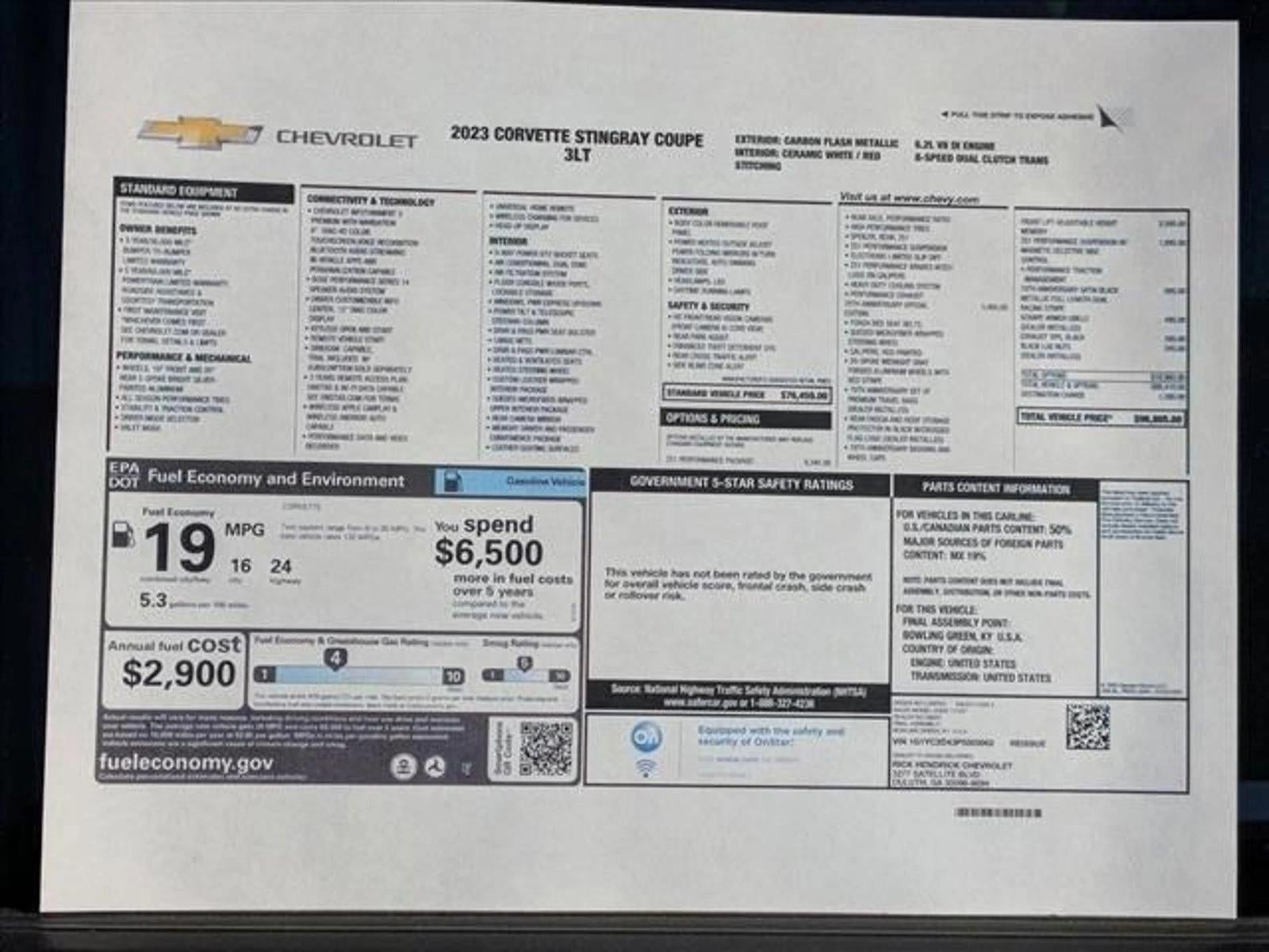 2023 Chevrolet Corvette Stingray 3LT