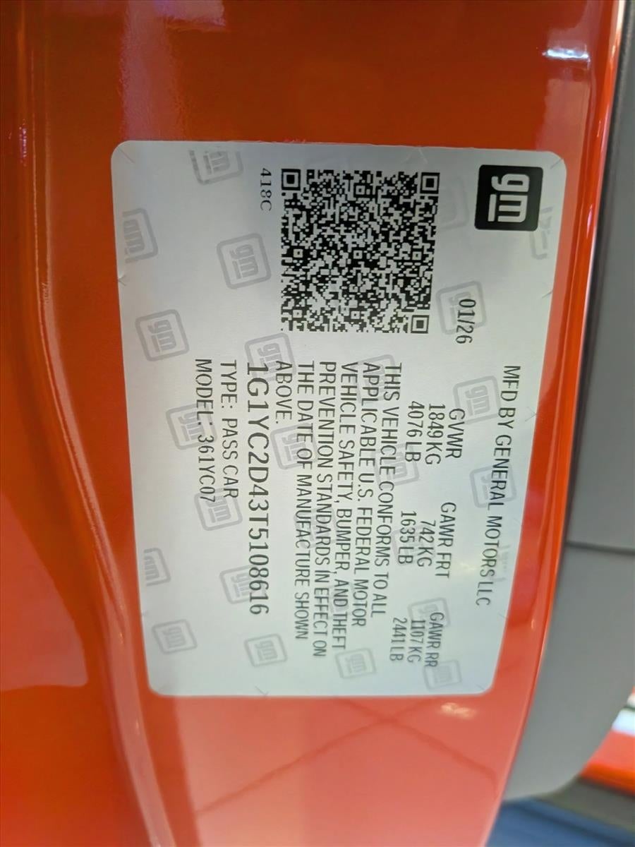 2026 Chevrolet Corvette Stingray 3LT