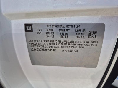 2011 Chevrolet Corvette w/3LT