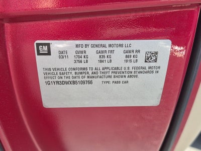2011 Chevrolet Corvette Grand Sport Z16 Grand Sport w/2LT