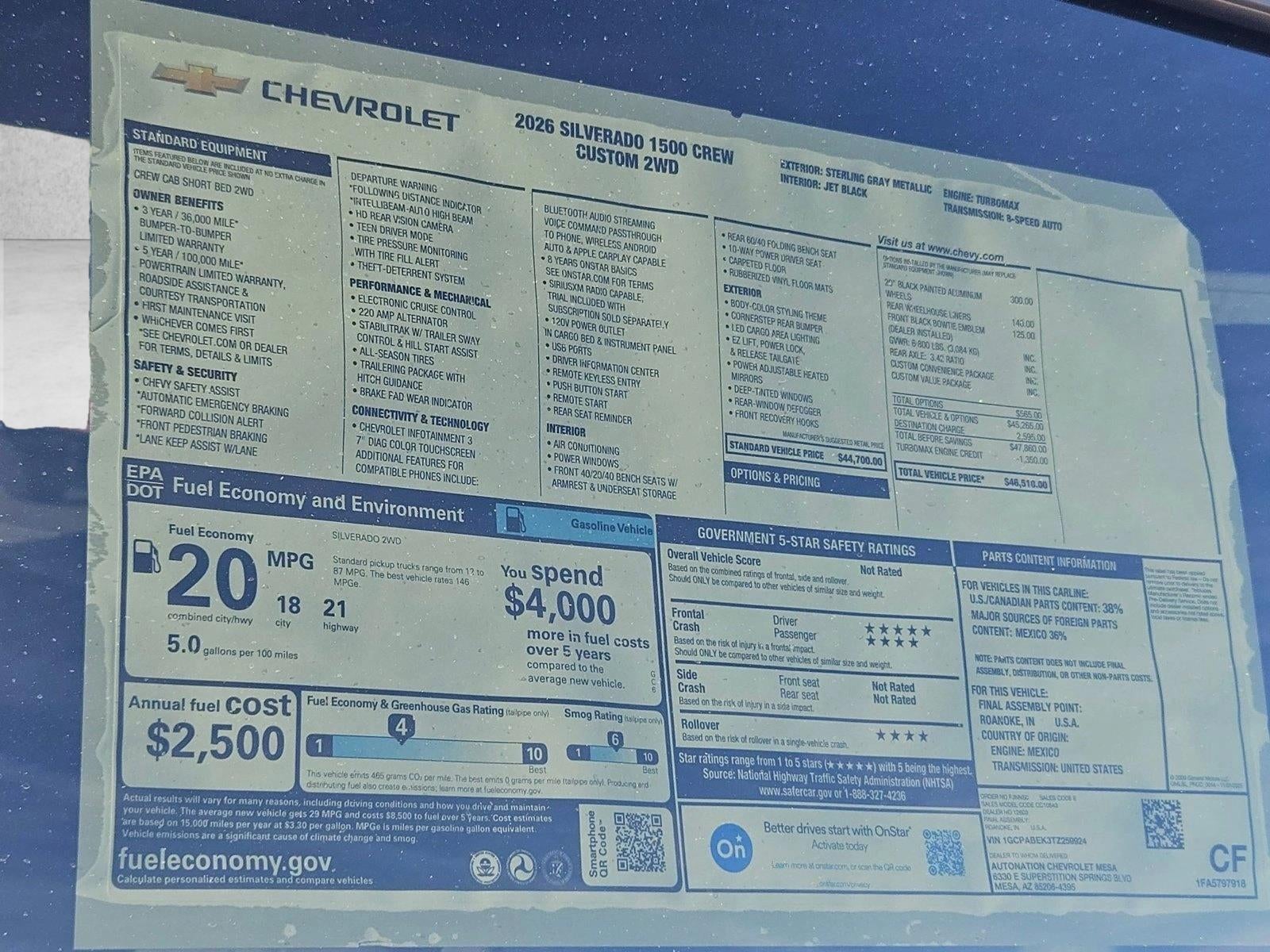 2026 Chevrolet Silverado 1500 Custom