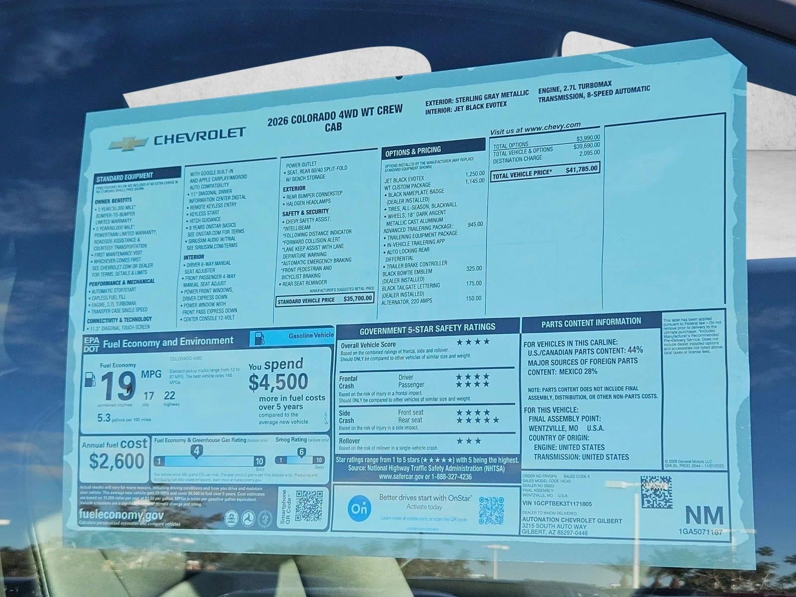 2026 Chevrolet Colorado WT