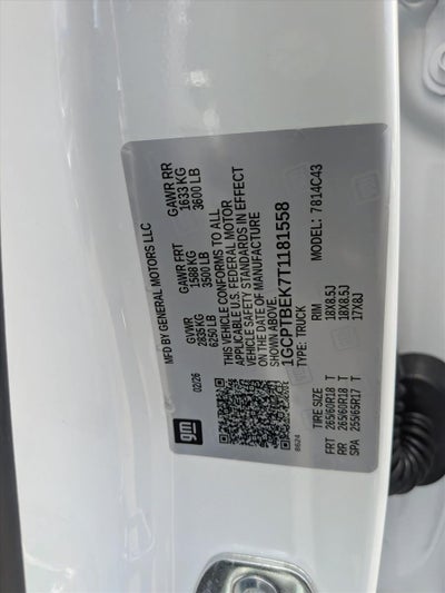 2026 Chevrolet Colorado WT