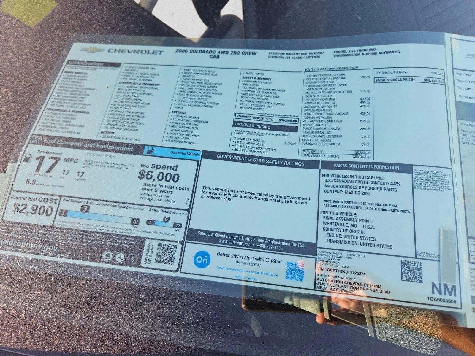 2026 Chevrolet Colorado ZR2