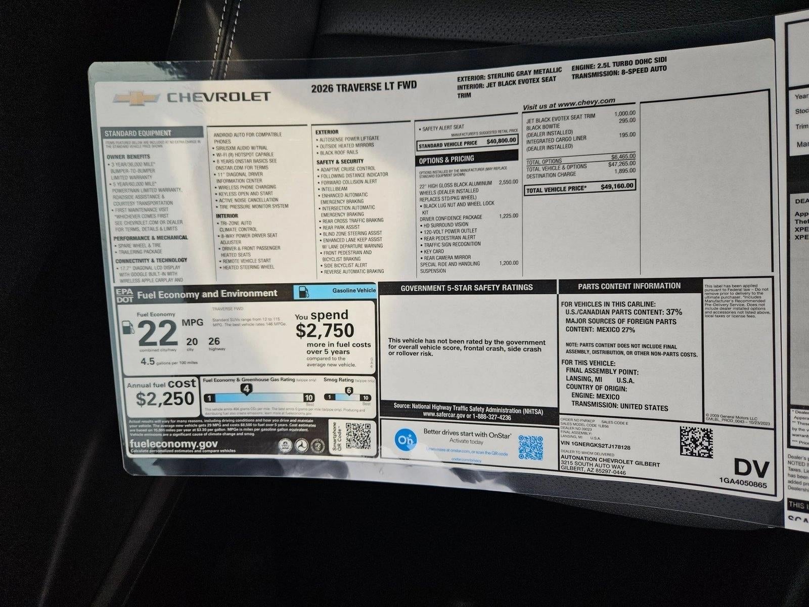 2026 Chevrolet Traverse LT