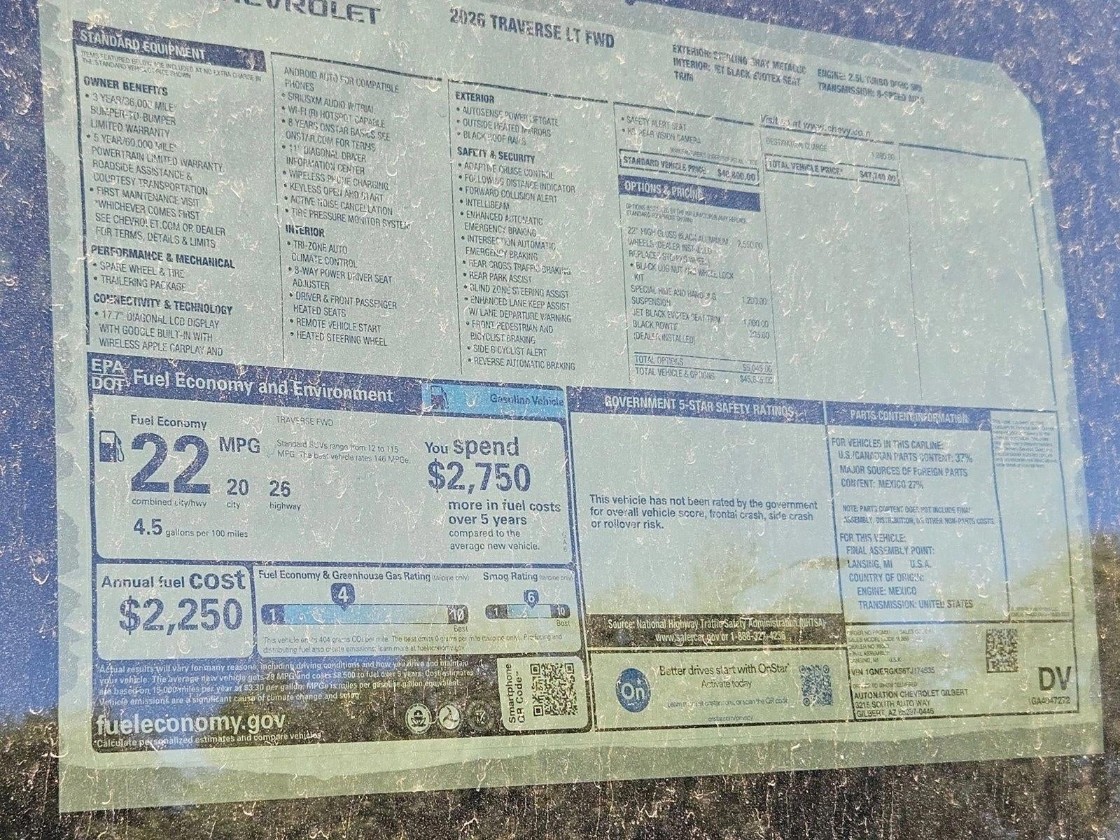 2026 Chevrolet Traverse LT