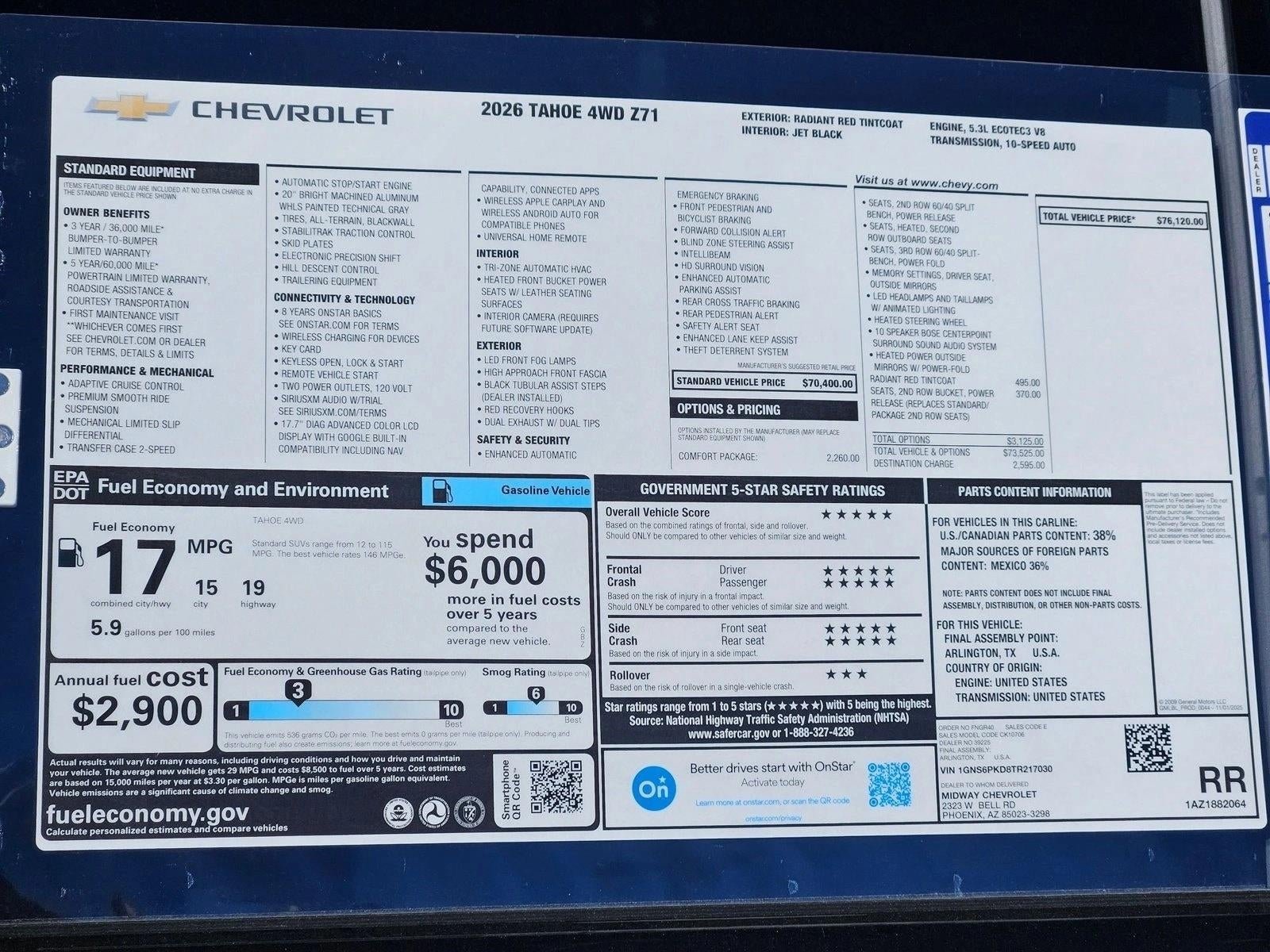 2026 Chevrolet Tahoe Z71