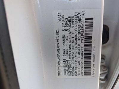 2021 Honda Accord Sedan Sport