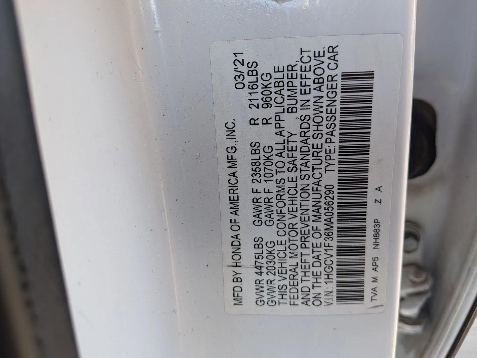 2021 Honda Accord Sedan Sport