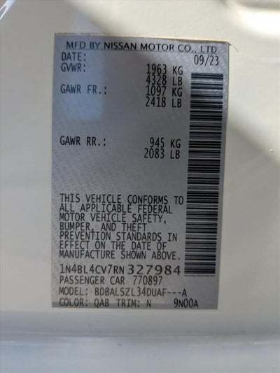 2024 Nissan Altima 2.5 SR