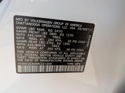 2021 Volkswagen Atlas Cross Sport 2.0T SE