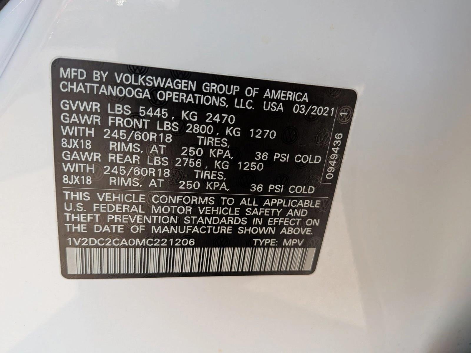 2021 Volkswagen Atlas Cross Sport 2.0T SE