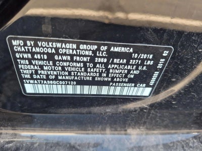 2016 Volkswagen Passat 1.8T S