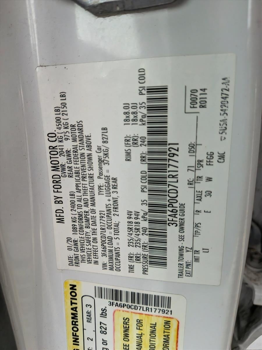 2020 Ford Fusion SEL