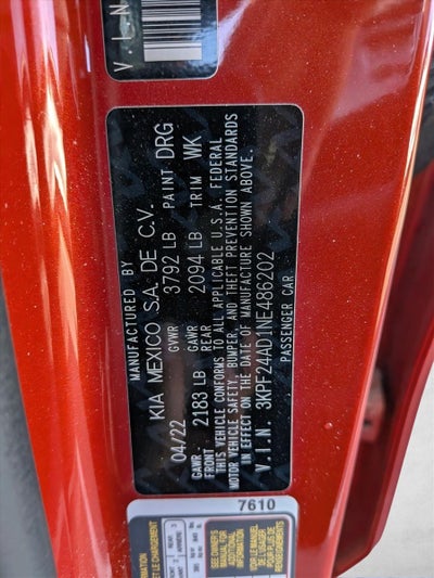 2022 Kia Forte LXS