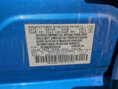2022 Nissan Sentra SV Xtronic CVT