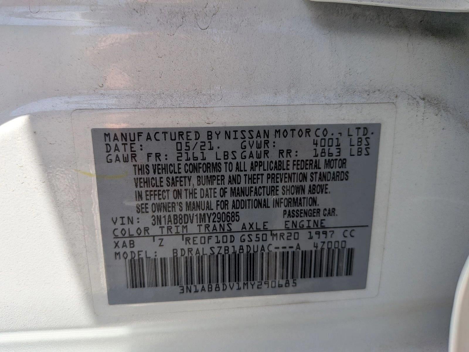 2021 Nissan Sentra SR Xtronic CVT