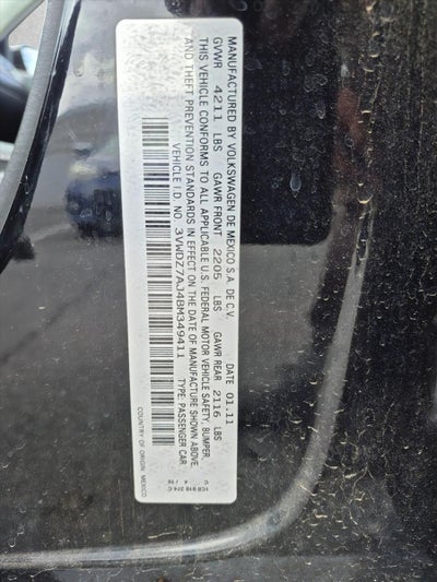 2011 Volkswagen Jetta 2.5L SE