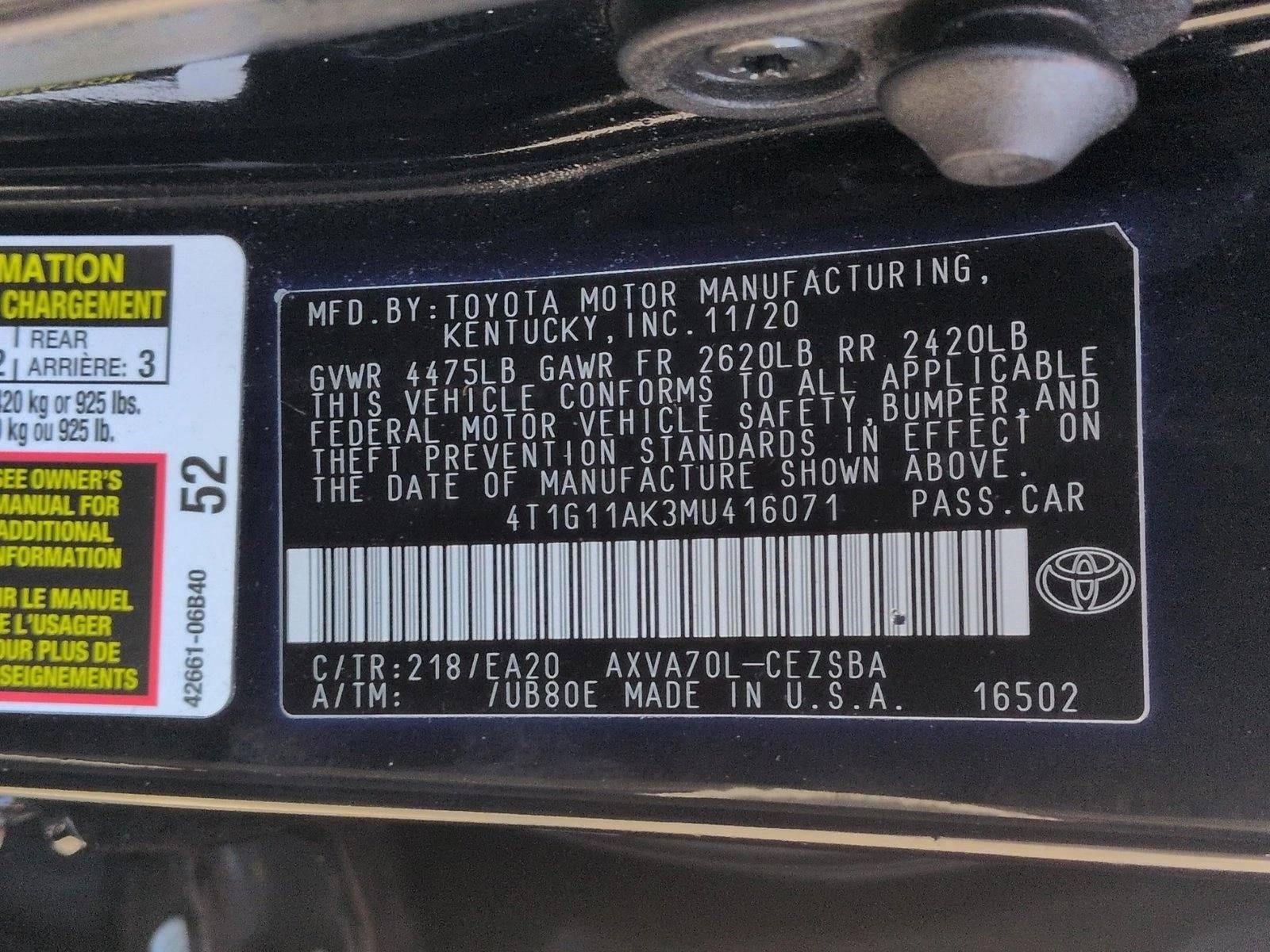 2021 Toyota Camry SE Nightshade