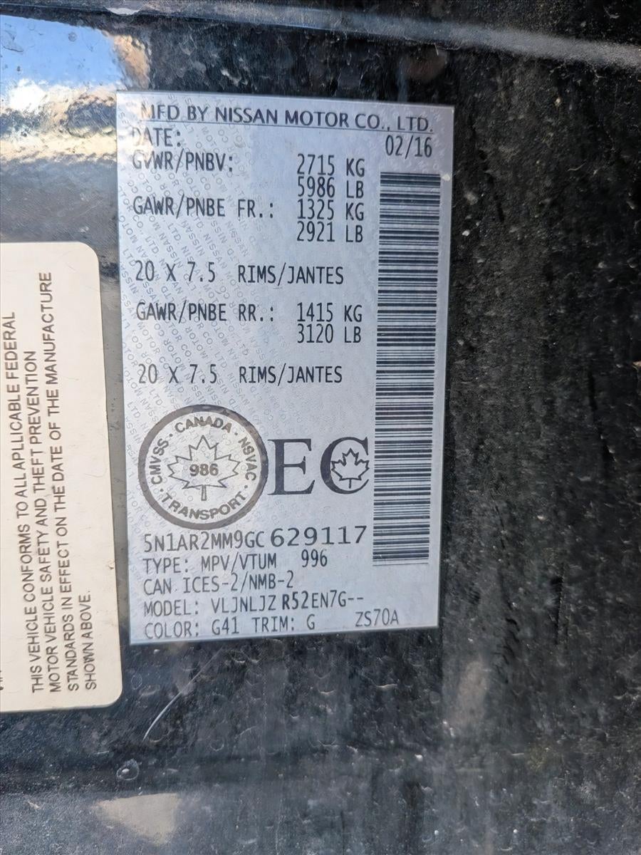 2016 Nissan Pathfinder Platinum