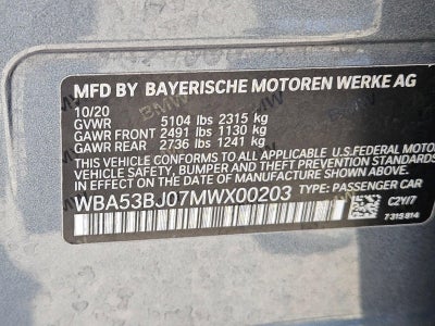 2021 BMW 5 Series 540i