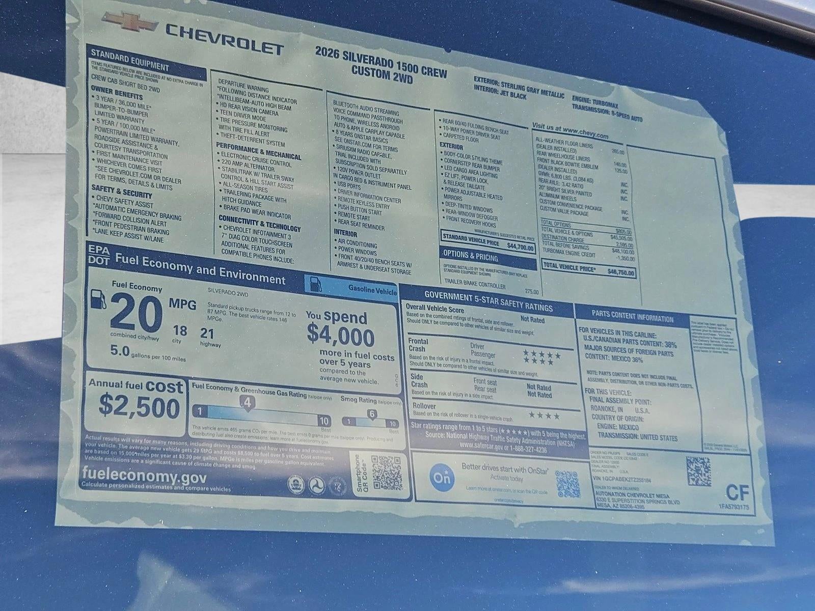 2026 Chevrolet Silverado 1500 Custom