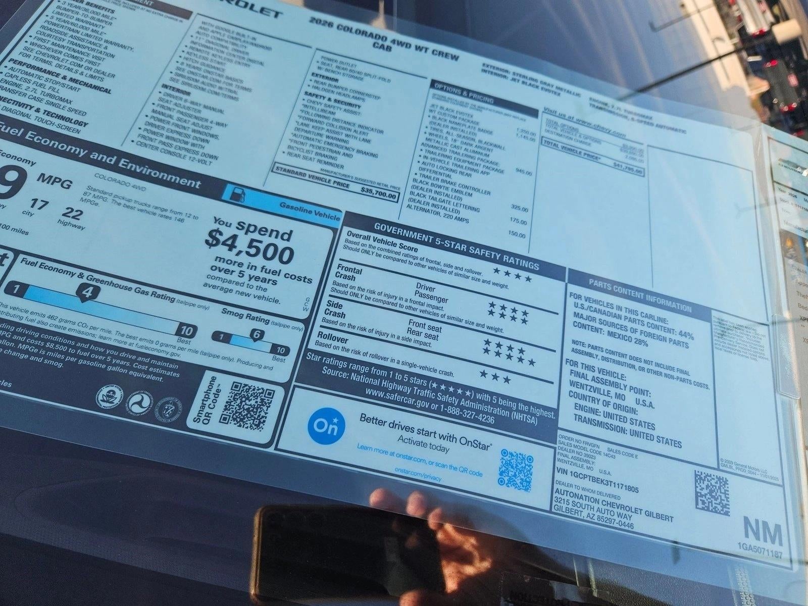 2026 Chevrolet Colorado WT