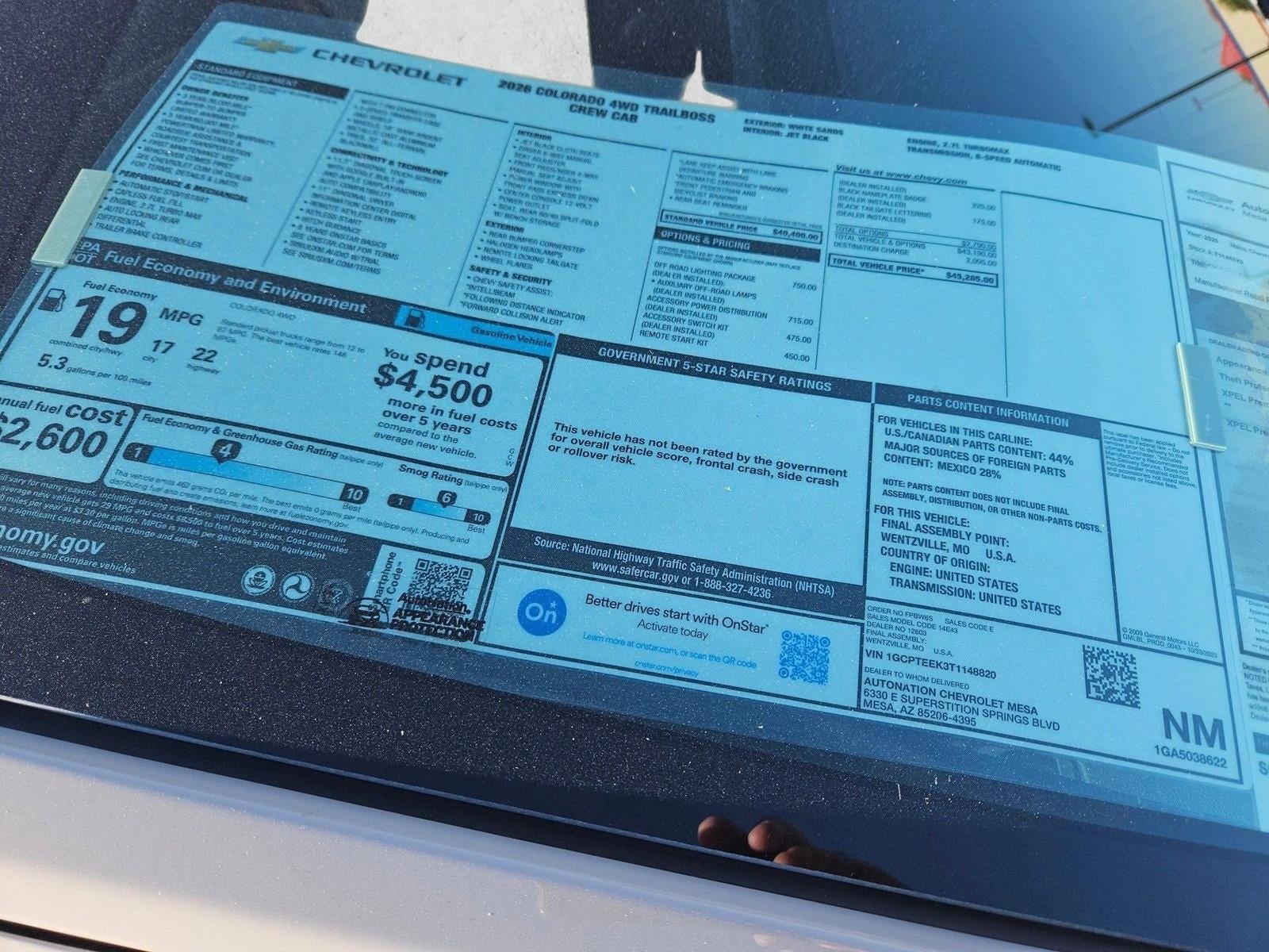 2026 Chevrolet Colorado Trail Boss