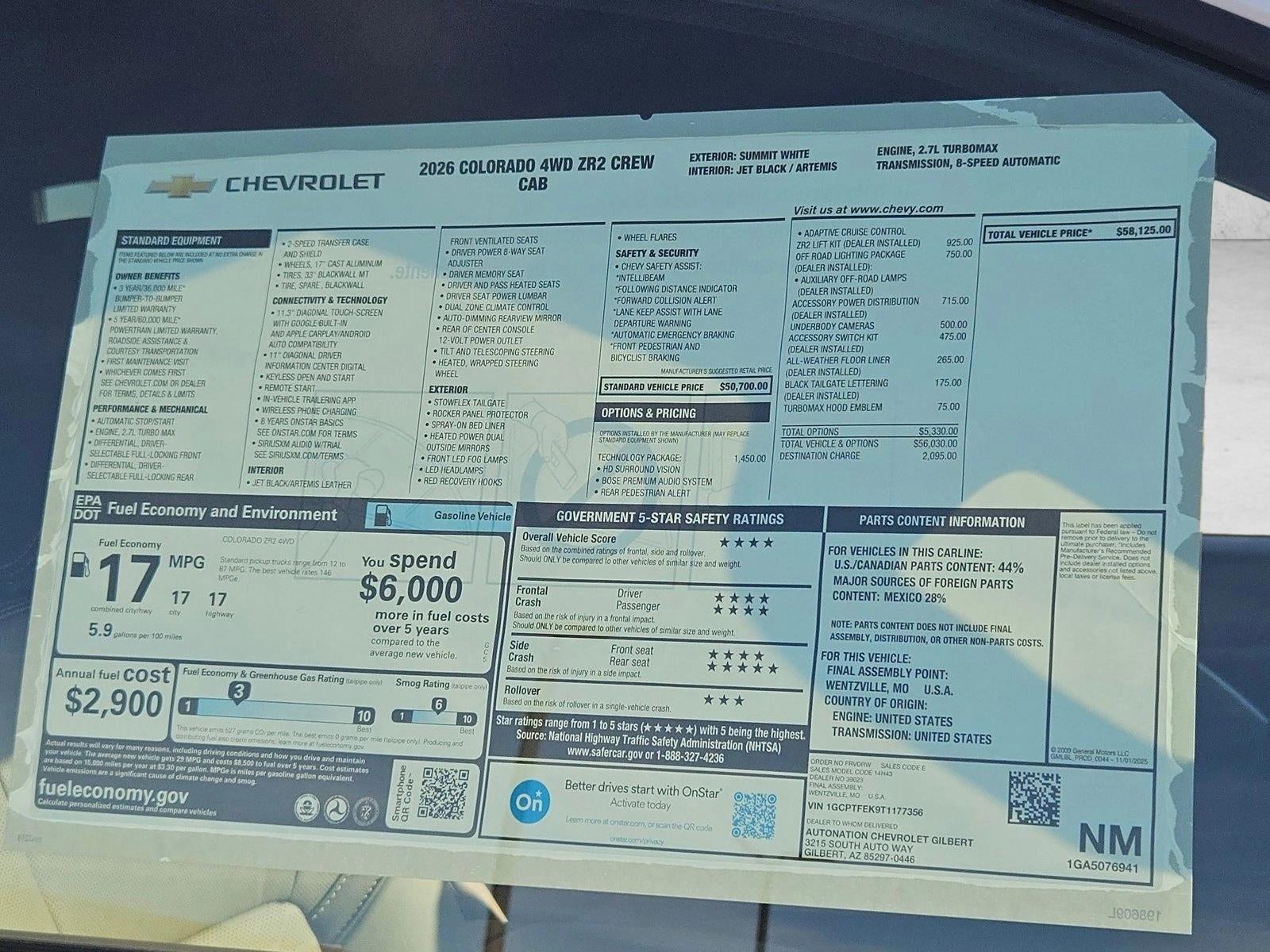 2026 Chevrolet Colorado ZR2