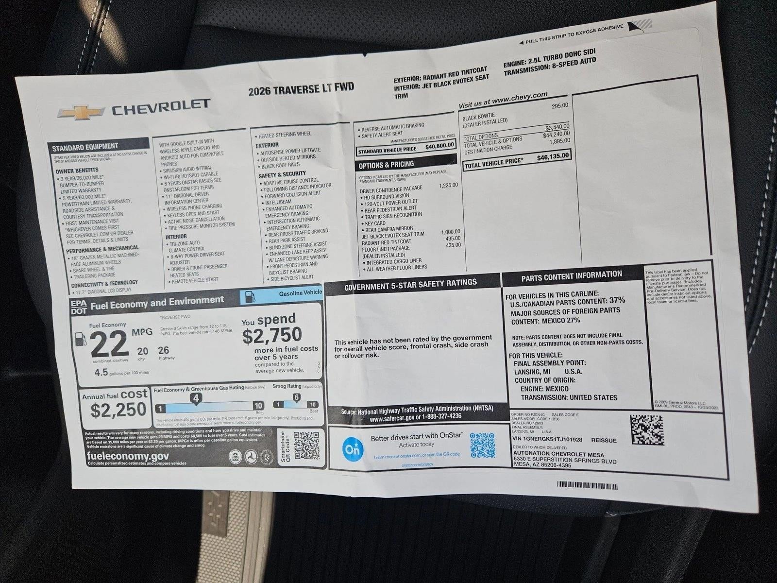 2026 Chevrolet Traverse LT