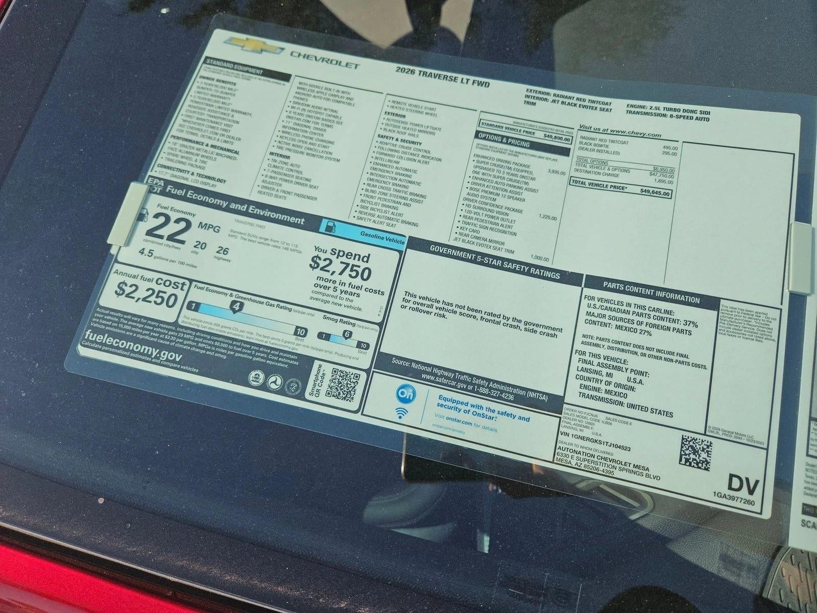 2026 Chevrolet Traverse LT