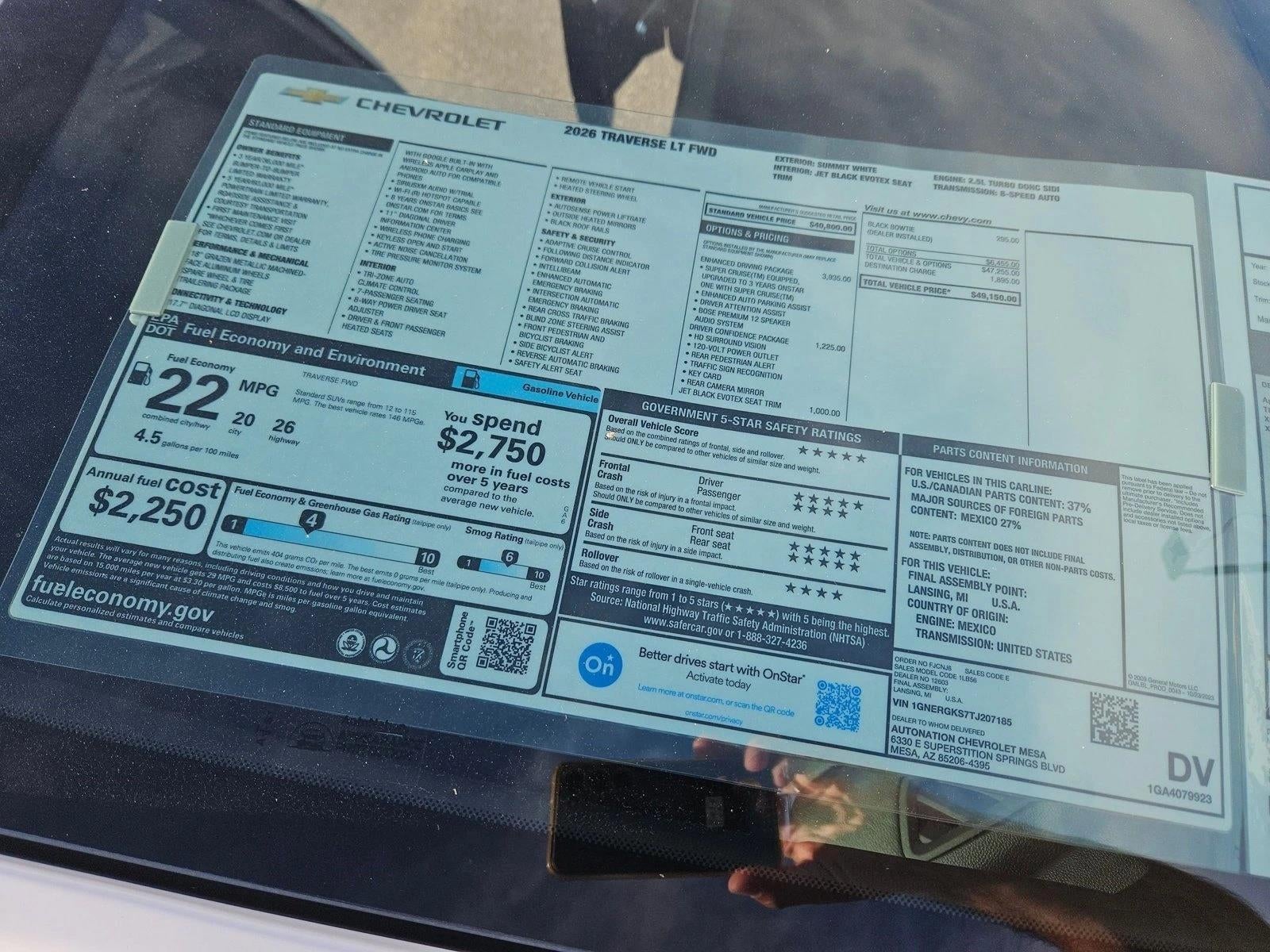 2026 Chevrolet Traverse LT