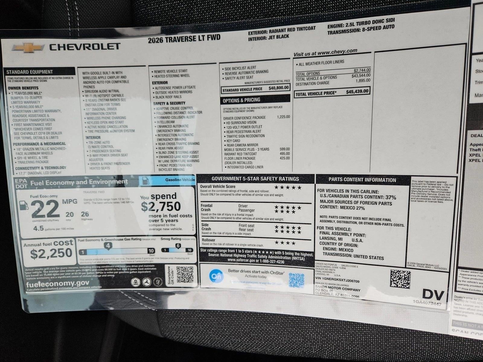 2026 Chevrolet Traverse LT