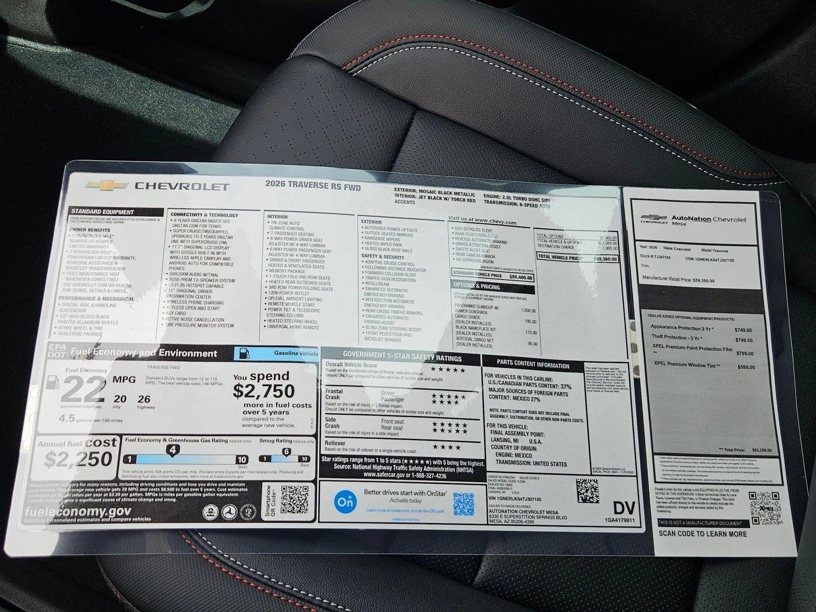 2026 Chevrolet Traverse RS