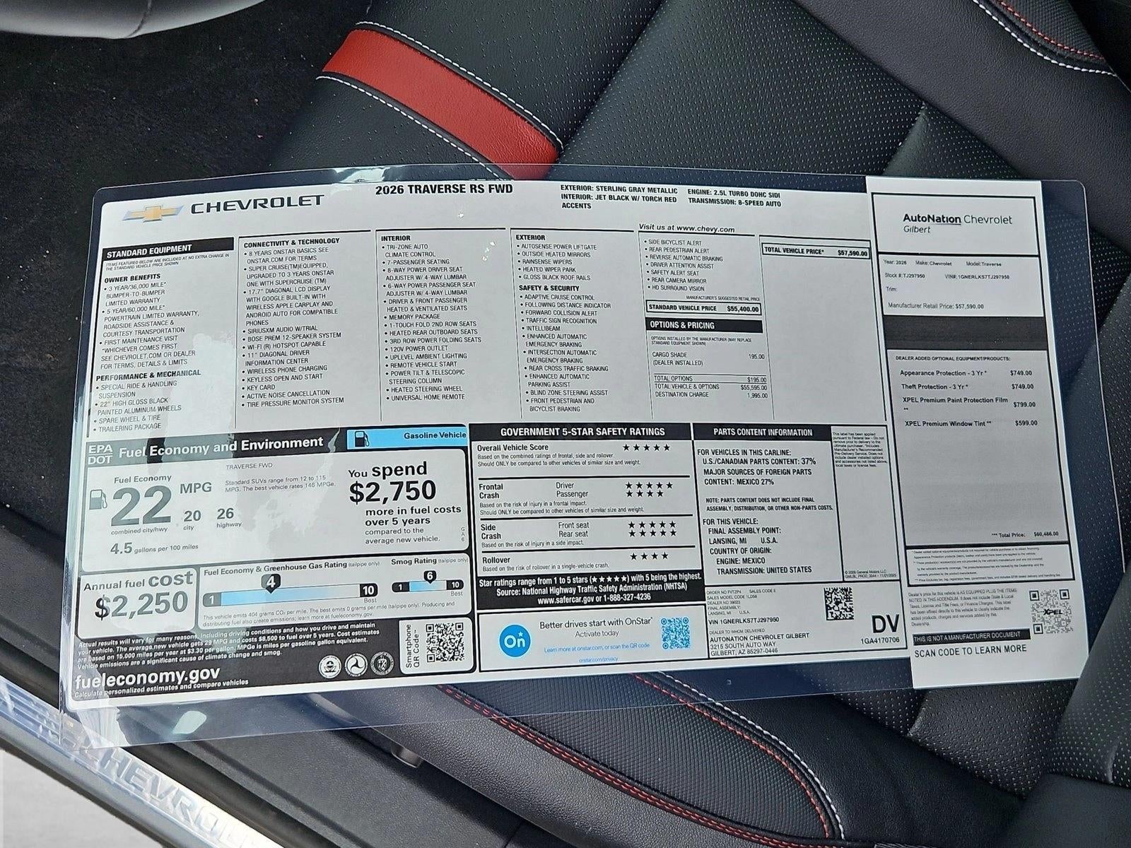 2026 Chevrolet Traverse RS