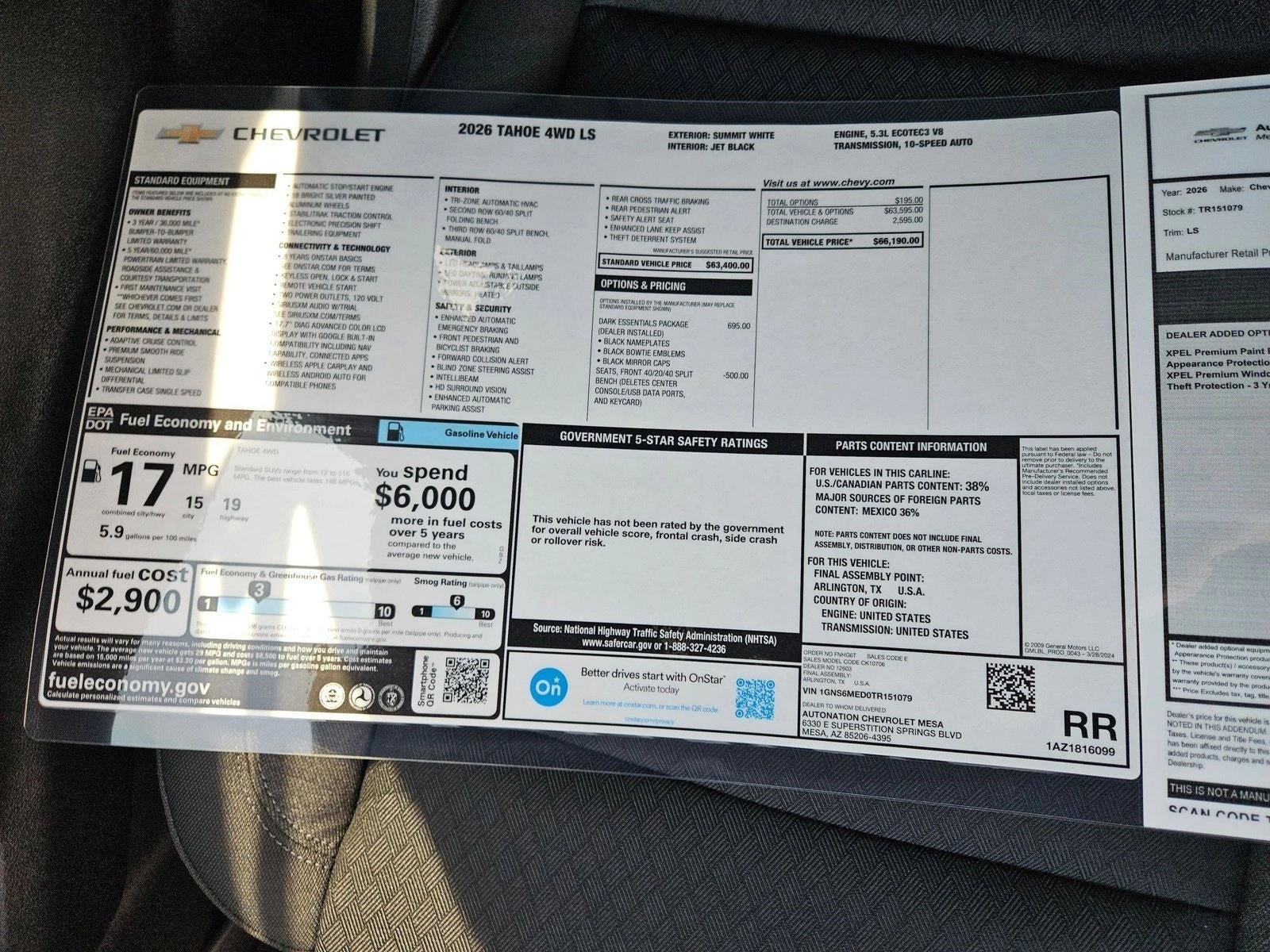 2026 Chevrolet Tahoe LS