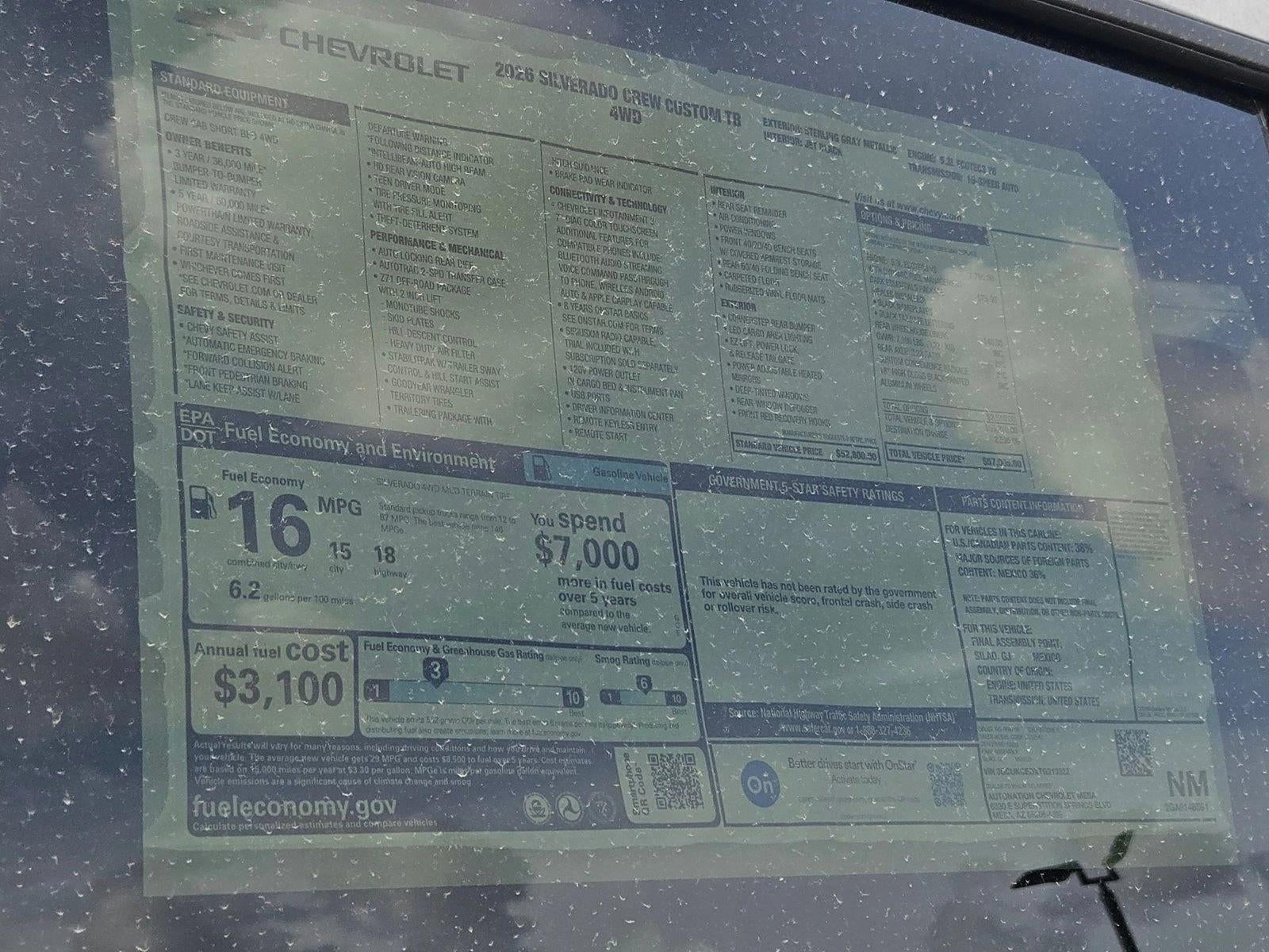 2026 Chevrolet Silverado 1500 Custom Trail Boss