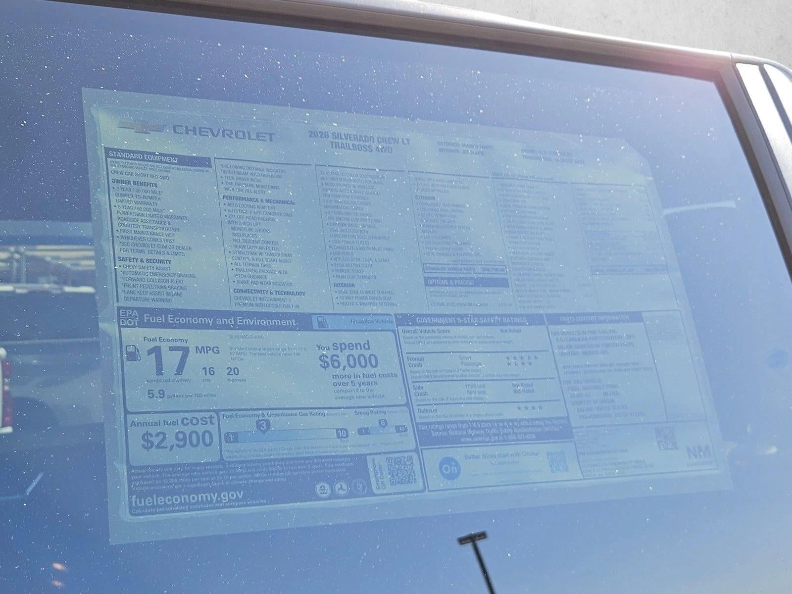 2026 Chevrolet Silverado 1500 LT Trail Boss