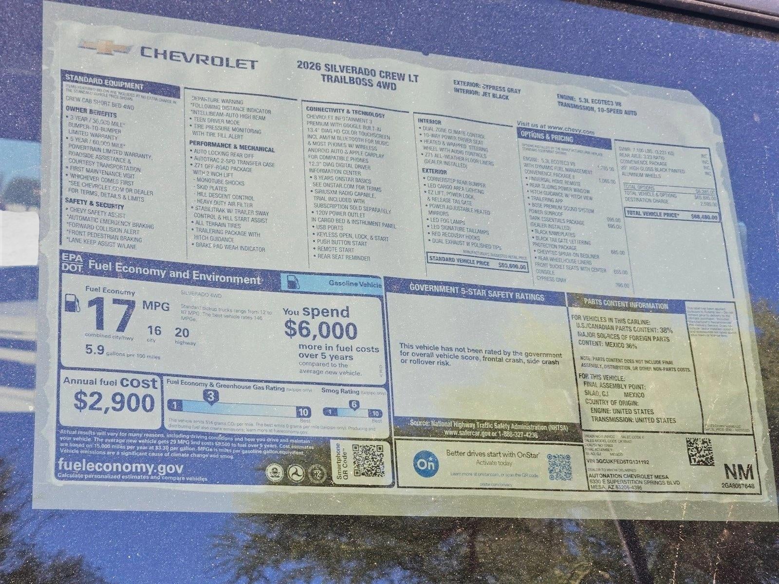 2026 Chevrolet Silverado 1500 LT Trail Boss