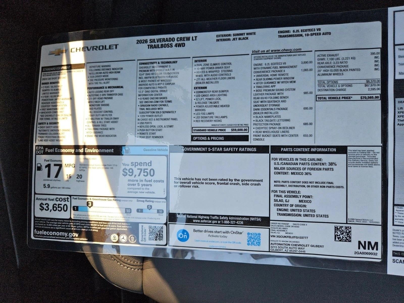 2026 Chevrolet Silverado 1500 LT Trail Boss