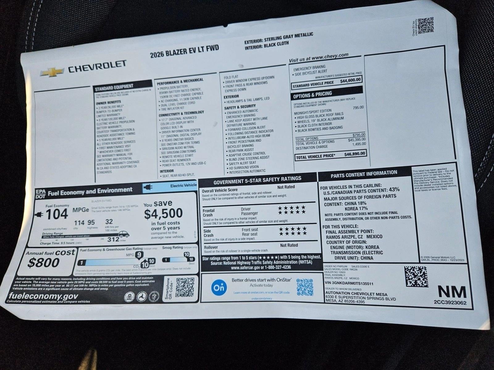 2026 Chevrolet Blazer EV LT