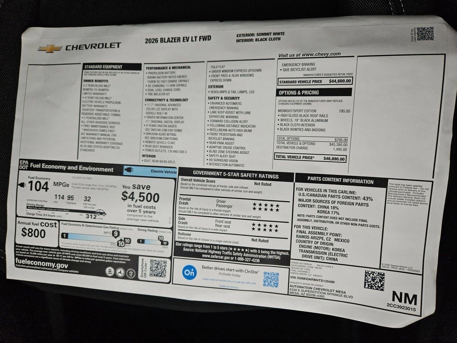 2026 Chevrolet Blazer EV LT