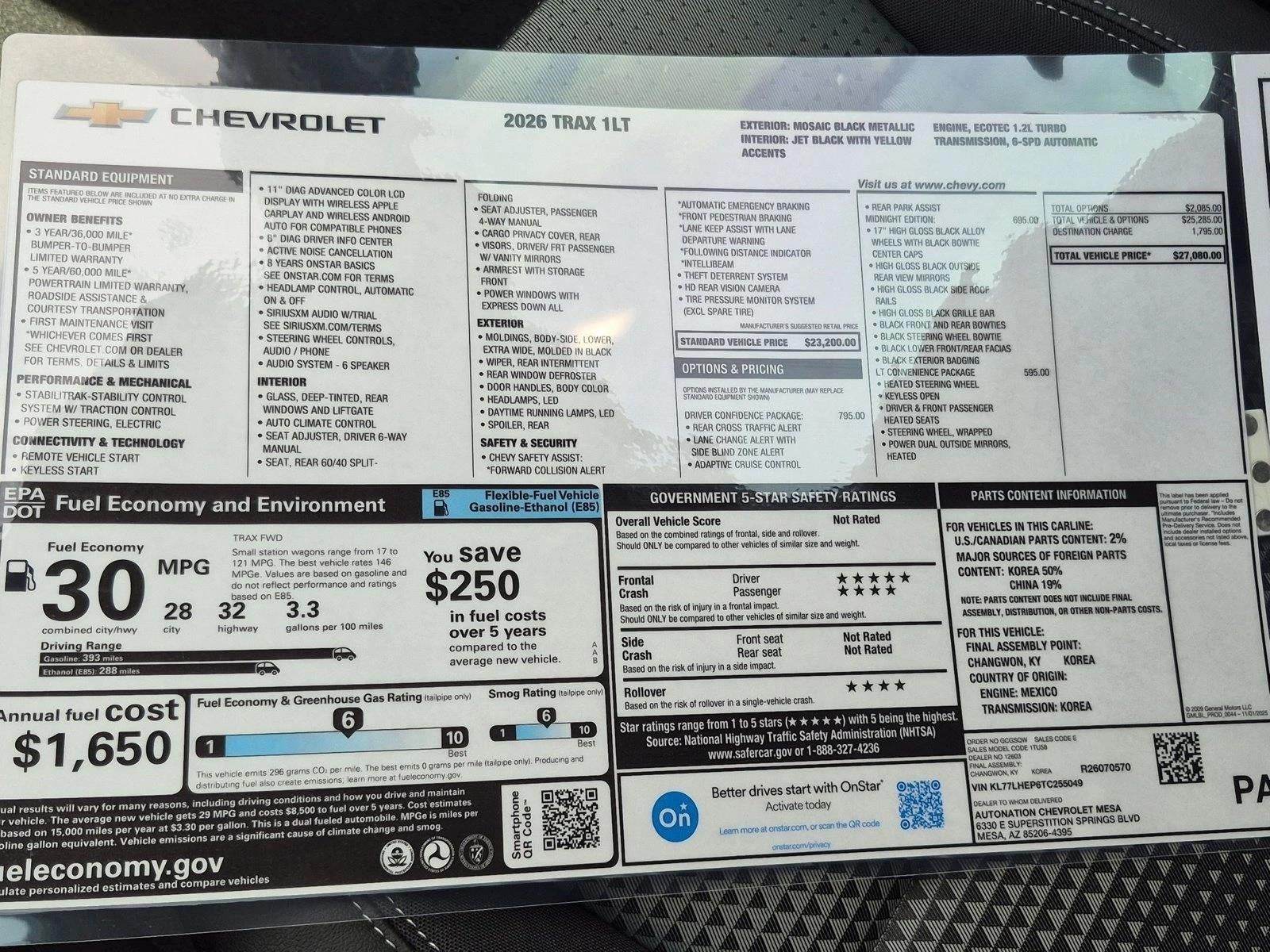 2026 Chevrolet Trax LT
