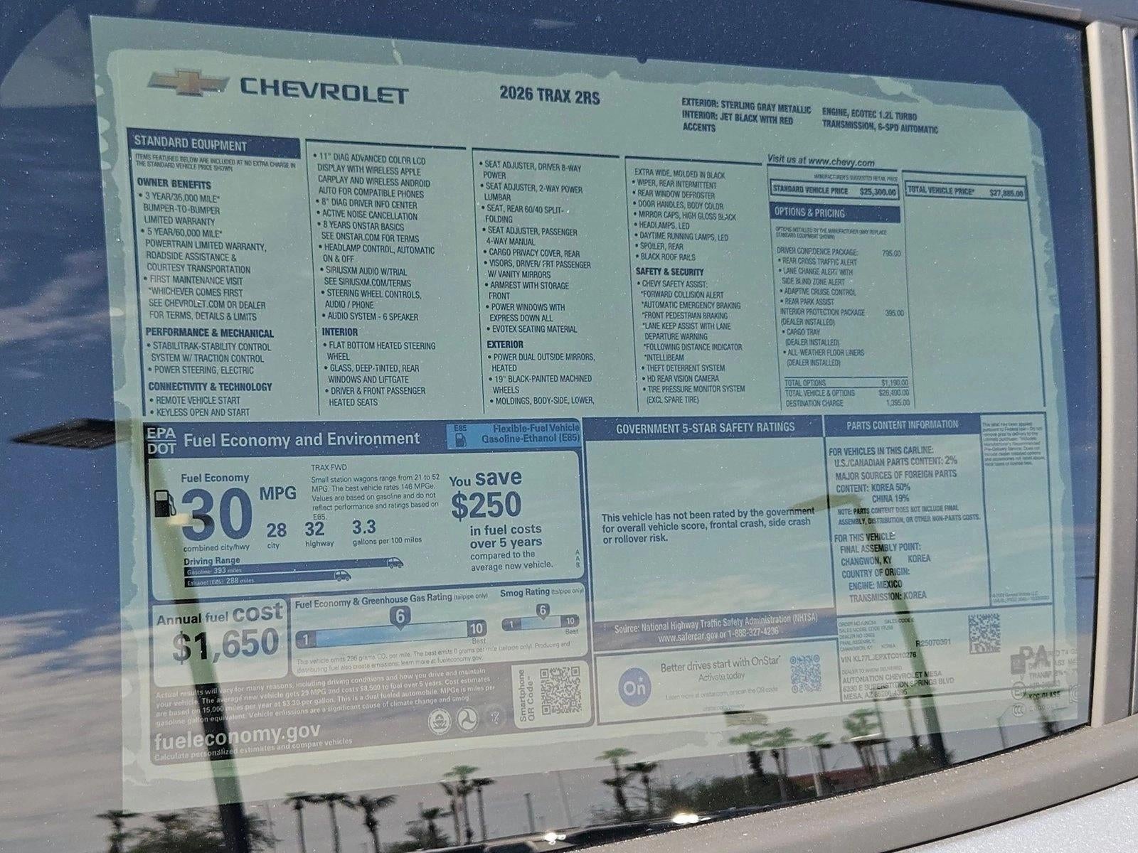 2026 Chevrolet Trax 2RS