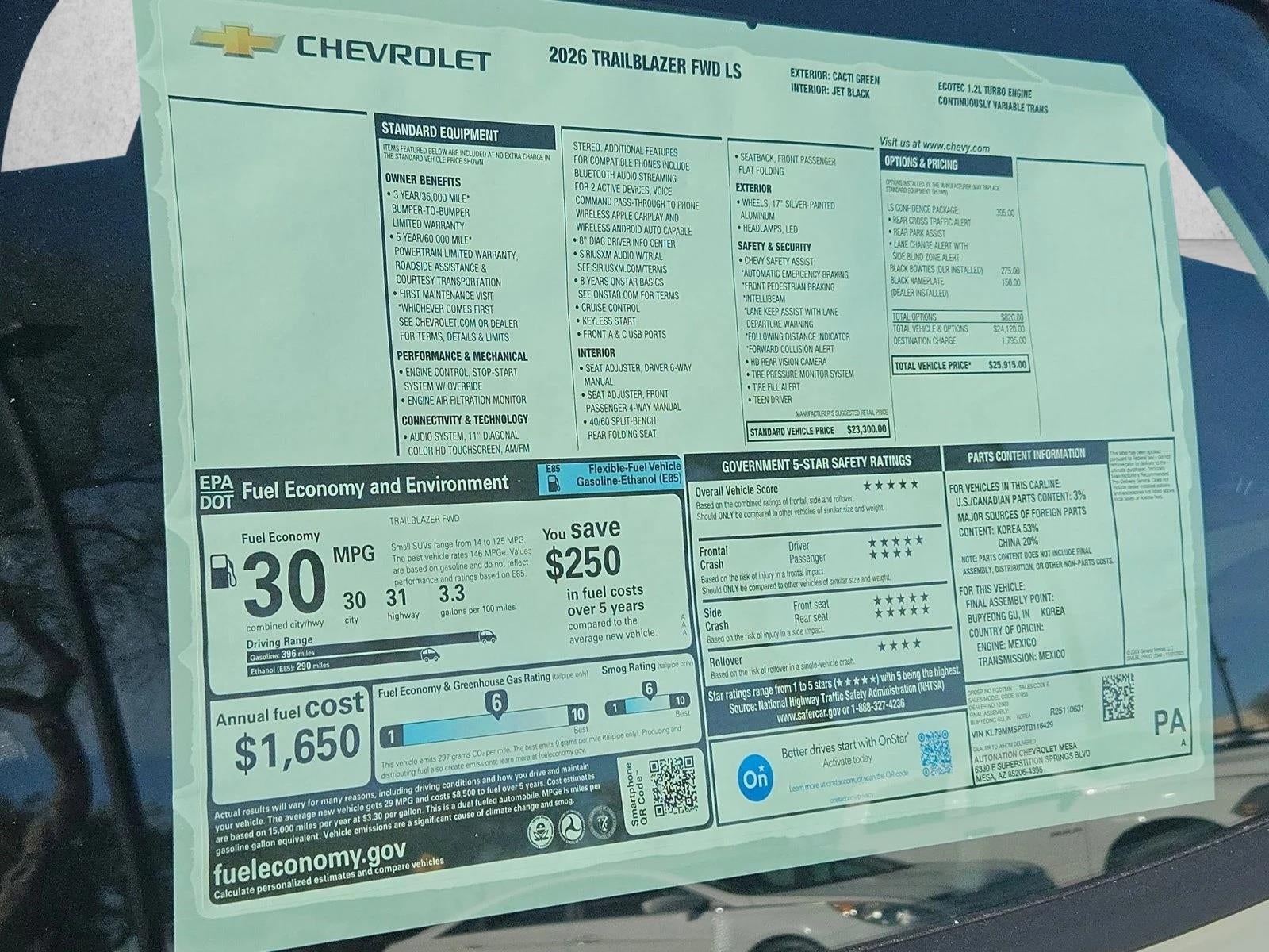 2026 Chevrolet Trailblazer LS