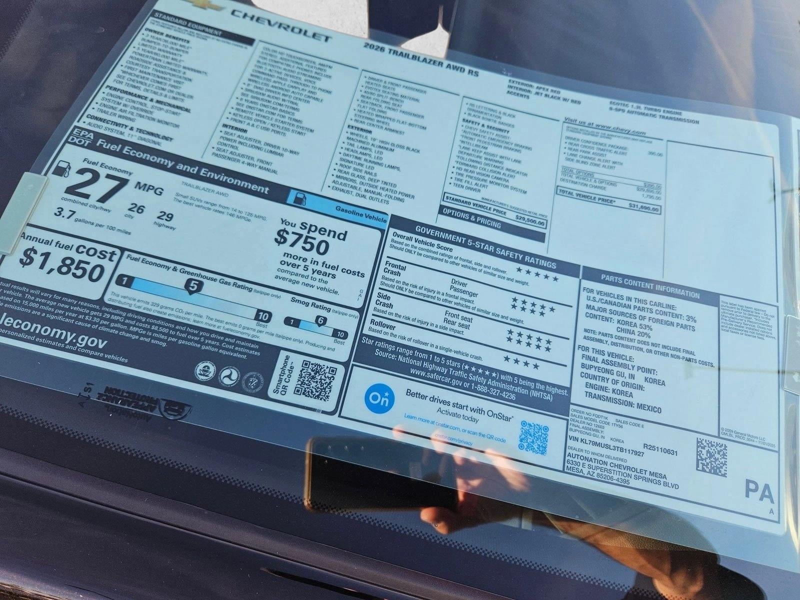 2026 Chevrolet Trailblazer RS