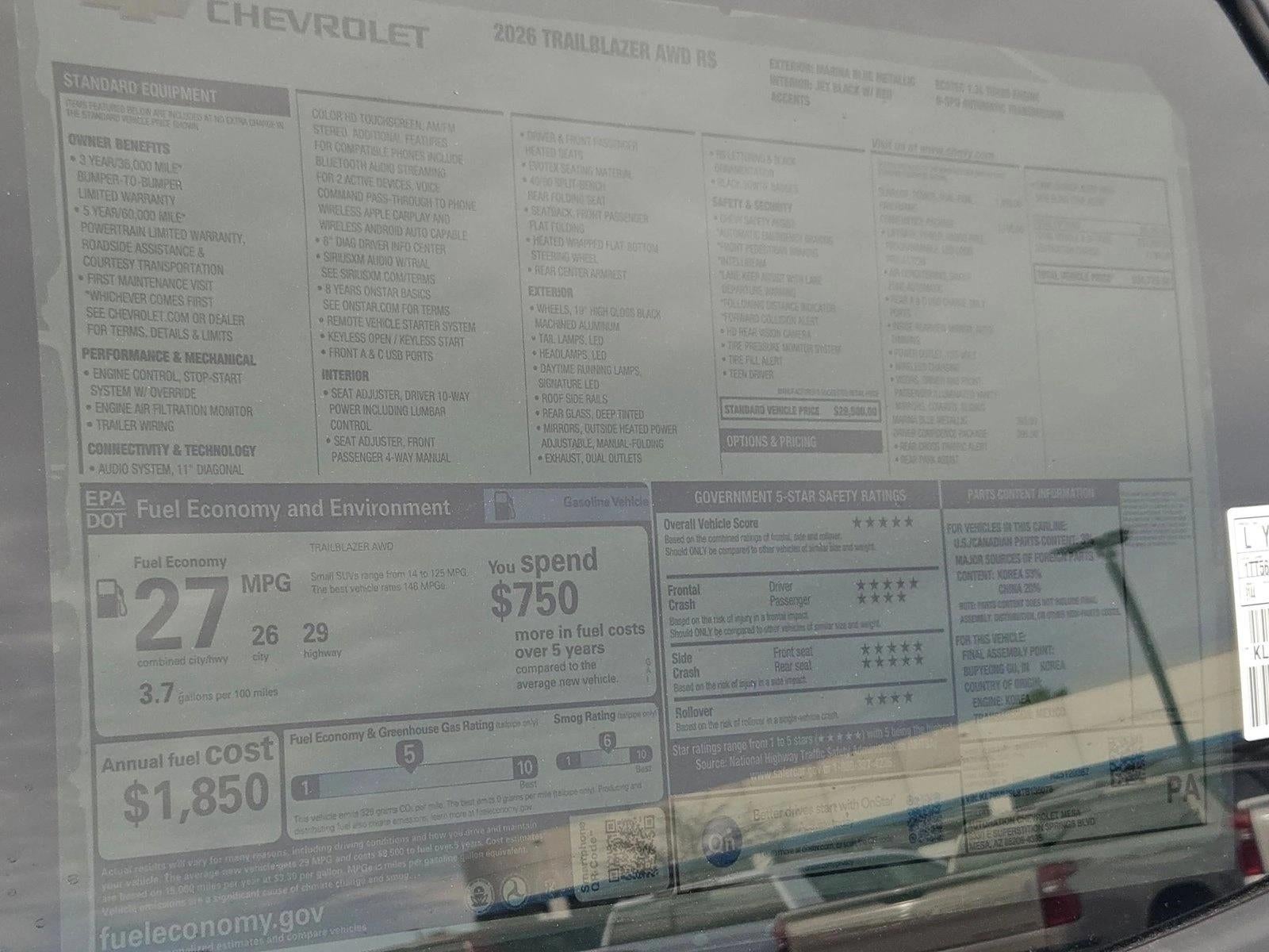 2026 Chevrolet Trailblazer RS