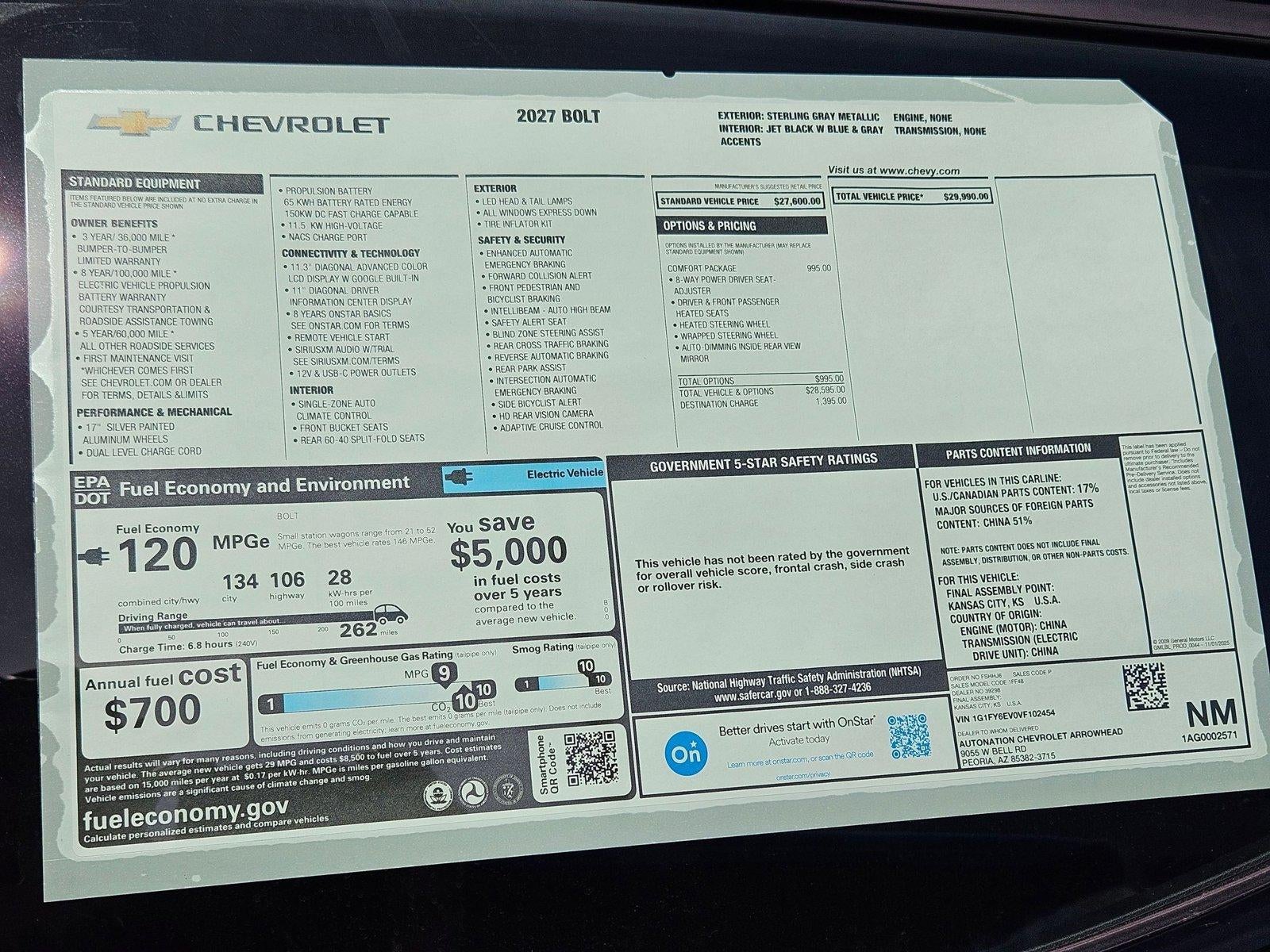 2027 Chevrolet Bolt LT