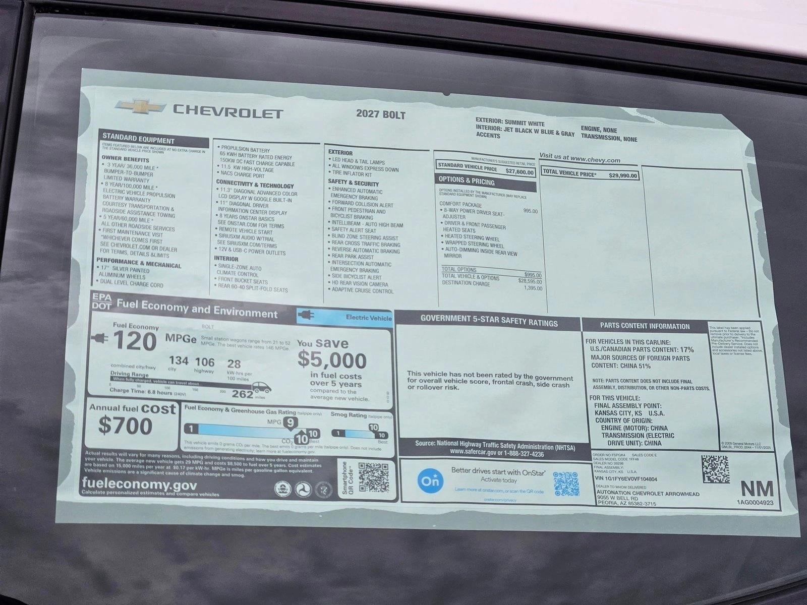 2027 Chevrolet Bolt LT